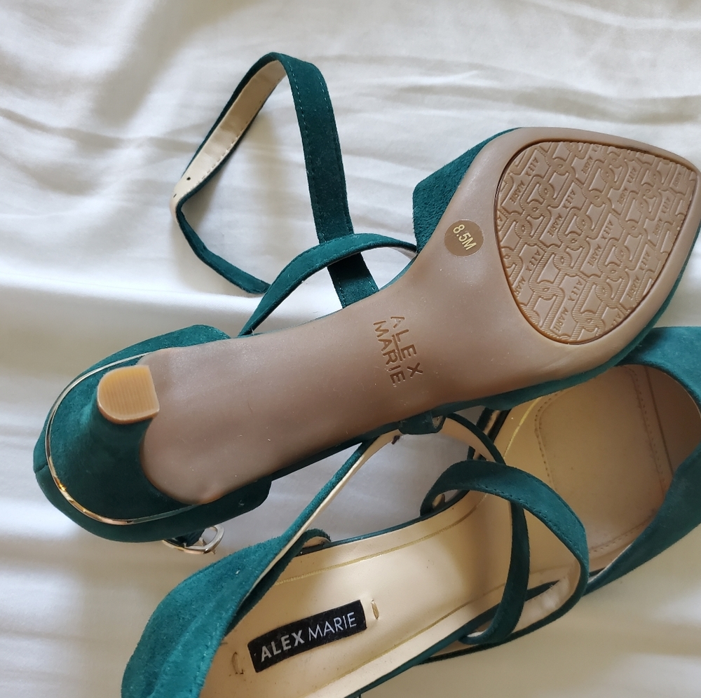 Teal high heels